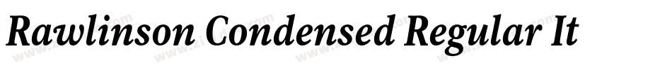 Rawlinson Condensed Regular Italic字体转换